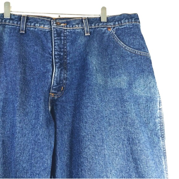 Land's End Jeans Men's 42 Raw Hem 38 Flannel Lined Farm Outdoor Utility Chore - Picture 4 of 12